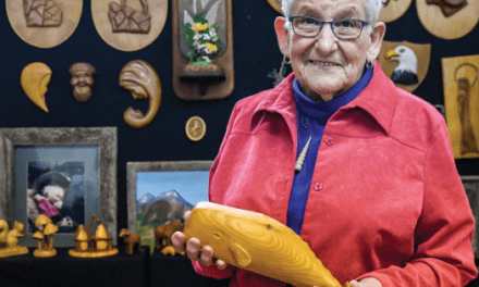 Julie Winkler, the wood carving artisan …