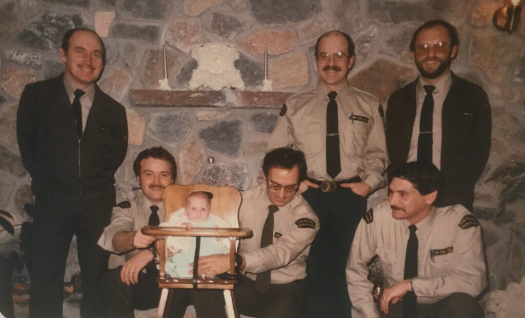 Dan Reive, baby Howell, John Taylor, Area Manager, Carl Betts.